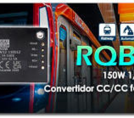 Serie RQB150W12: Convertidores CC/CC para uso ferroviario